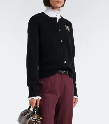 Burberry EKD embellished wool and cashmere cardigan | Thumbnail 3 Burberry EKD embellished wool and cashmere cardigan | Thumbnail 3