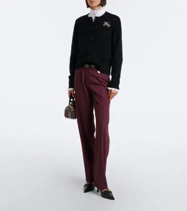 Burberry EKD embellished wool and cashmere cardigan | Thumbnail 4 Burberry EKD embellished wool and cashmere cardigan | Thumbnail 4