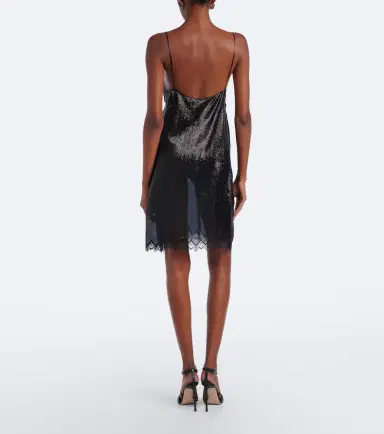 Tom Ford Embellished lace-trimmed silk-blend minidress | Thumbnail 2 Tom Ford Embellished lace-trimmed silk-blend minidress | Thumbnail 2