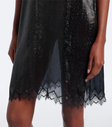 Tom Ford Embellished lace-trimmed silk-blend minidress | Thumbnail 4 Tom Ford Embellished lace-trimmed silk-blend minidress | Thumbnail 4