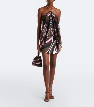 PUCCI Baiadera halterneck silk twill top | Thumbnail 2 PUCCI Baiadera halterneck silk twill top | Thumbnail 2