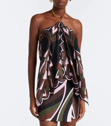 PUCCI Baiadera halterneck silk twill top | Thumbnail 3 PUCCI Baiadera halterneck silk twill top | Thumbnail 3