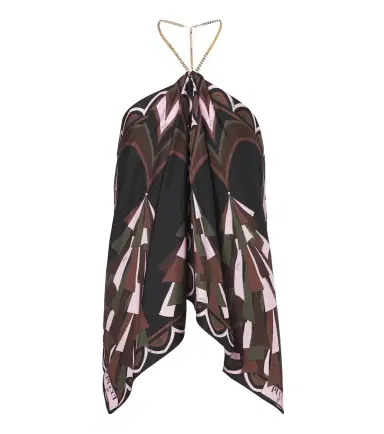 PUCCI Baiadera halterneck silk twill top | Thumbnail 1 PUCCI Baiadera halterneck silk twill top | Thumbnail 1