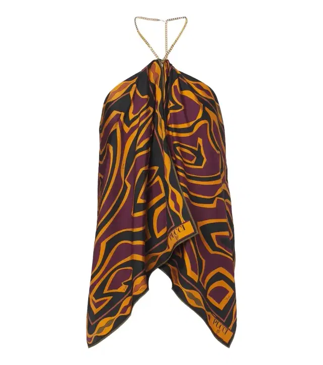 Labirinto silk twill halterneck top Labirinto silk twill halterneck top