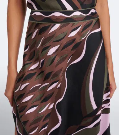 PUCCI Dune asymmetric silk twill midi skirt | Thumbnail 6 PUCCI Dune asymmetric silk twill midi skirt | Thumbnail 6