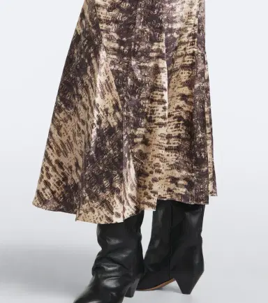 Isabel Marant Laren snake-print silk satin midi skirt | Thumbnail 3 Isabel Marant Laren snake-print silk satin midi skirt | Thumbnail 3