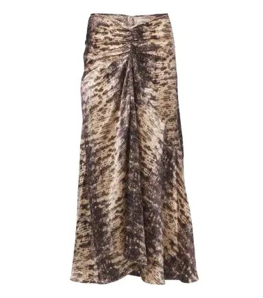 Isabel Marant Laren snake-print silk satin midi skirt | Thumbnail 1 Isabel Marant Laren snake-print silk satin midi skirt | Thumbnail 1