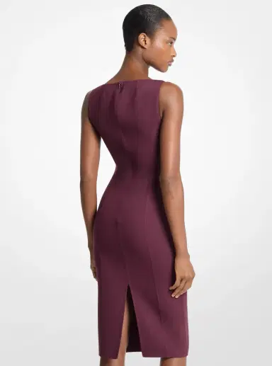 Michael Kors Collection Double Faced Stretch Wool Crepe Scoop-Neck Sheath Dress in | Thumbnail 2 Michael Kors Collection Double Faced Stretch Wool Crepe Scoop-Neck Sheath Dress in | Thumbnail 2