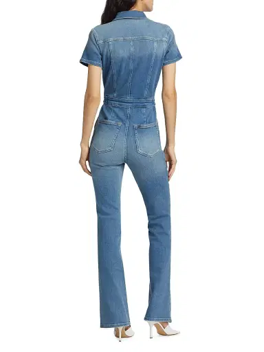 GOOD AMERICAN Women's Fit For Success Stretch Denim Jumpsuit | Thumbnail 5 GOOD AMERICAN Women's Fit For Success Stretch Denim Jumpsuit | Thumbnail 5