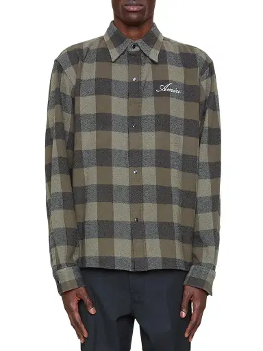 AMIRI Men's Oversized Heavy Cotton Flannel Shirt | Thumbnail 1 AMIRI Men's Oversized Heavy Cotton Flannel Shirt | Thumbnail 1