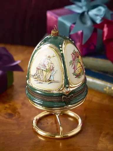 Komozja Baby Jesus Hinged Egg Ornament | Thumbnail 2 Komozja Baby Jesus Hinged Egg Ornament | Thumbnail 2
