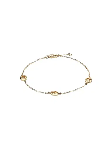 Gucci Women's Interlocking 18K Yellow Gold Chain Bracelet | Thumbnail 1 Gucci Women's Interlocking 18K Yellow Gold Chain Bracelet | Thumbnail 1