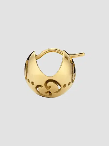 Gucci Women's Icon 18K Yellow Gold Huggie Earrings | Thumbnail 2 Gucci Women's Icon 18K Yellow Gold Huggie Earrings | Thumbnail 2