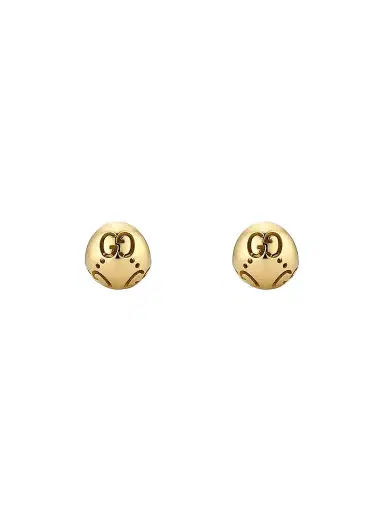 Gucci Women's Icon 18K Yellow Gold Huggie Earrings | Thumbnail 1 Gucci Women's Icon 18K Yellow Gold Huggie Earrings | Thumbnail 1