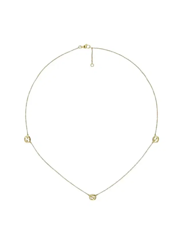 Women's Interlocking 18K Yellow Gold Chain Necklace Women's Interlocking 18K Yellow Gold Chain Necklace