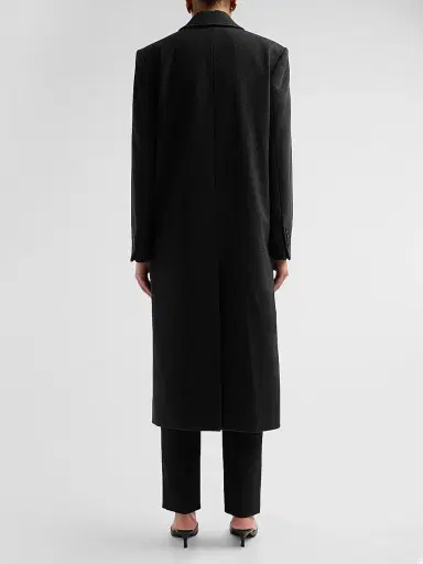 Loulou de Saison Women's Rosco Wool Double-Breasted Coat | Thumbnail 3 Loulou de Saison Women's Rosco Wool Double-Breasted Coat | Thumbnail 3