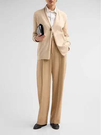 Fabiana Filippi Women's Platinum Virgin Wool-Blend Cardigan | Thumbnail 2 Fabiana Filippi Women's Platinum Virgin Wool-Blend Cardigan | Thumbnail 2