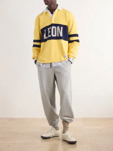 Aimé Leon Dore Logo-Printed Striped Cotton Polo Shirt - Men | Thumbnail 2 Aimé Leon Dore Logo-Printed Striped Cotton Polo Shirt - Men | Thumbnail 2