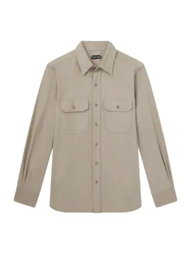 Tom Ford Garment-Dyed Cotton-Moleskin Shirt - Men | Thumbnail 1 Tom Ford Garment-Dyed Cotton-Moleskin Shirt - Men | Thumbnail 1
