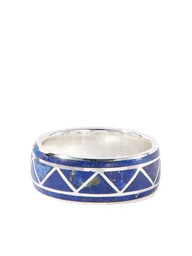 Peyote Bird Valley Sterling Silver and Lapis Ring - Men | Thumbnail 1 Peyote Bird Valley Sterling Silver and Lapis Ring - Men | Thumbnail 1