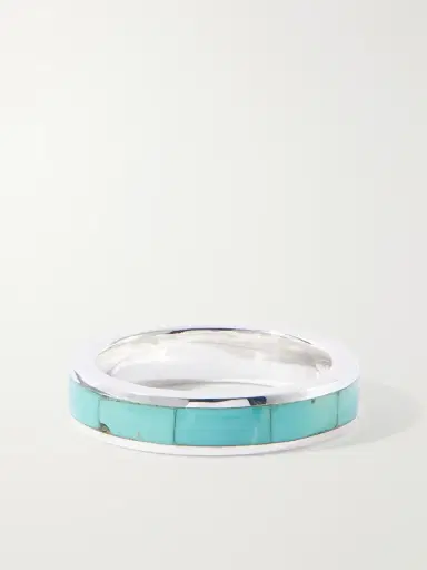 Peyote Bird Infinity Sterling Silver and Turquoise Ring - Men | Thumbnail 3 Peyote Bird Infinity Sterling Silver and Turquoise Ring - Men | Thumbnail 3