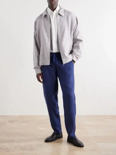 FEDELI Straight-Leg Linen Drawstring Trousers - Men | Thumbnail 2 FEDELI Straight-Leg Linen Drawstring Trousers - Men | Thumbnail 2