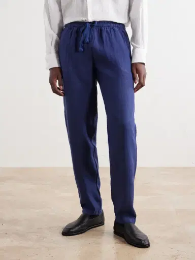 FEDELI Straight-Leg Linen Drawstring Trousers - Men | Thumbnail 3 FEDELI Straight-Leg Linen Drawstring Trousers - Men | Thumbnail 3
