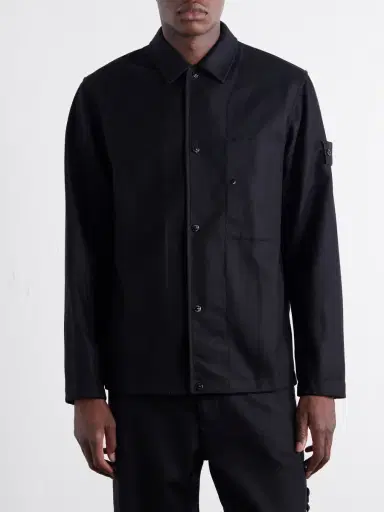 Stone Island STONE ISLAND GHOST Wool and Nylon-Blend Flannel Overshirt - Men | Thumbnail 3 Stone Island STONE ISLAND GHOST Wool and Nylon-Blend Flannel Overshirt - Men | Thumbnail 3