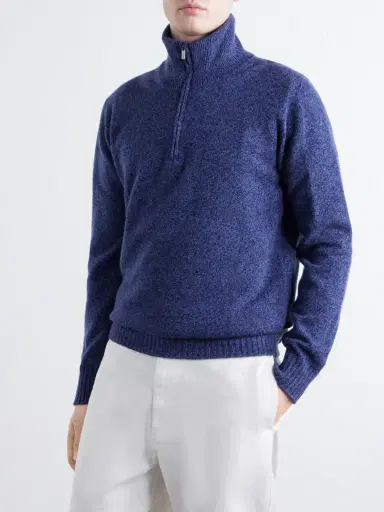 Altea Wool and Cashmere-Blend Half-Zip Sweater - Men | Thumbnail 3 Altea Wool and Cashmere-Blend Half-Zip Sweater - Men | Thumbnail 3
