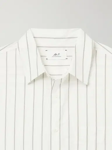 MR P. Striped Cotton and Silk-Blend Shirt - Men | Thumbnail 6 MR P. Striped Cotton and Silk-Blend Shirt - Men | Thumbnail 6