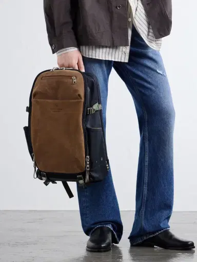 Master-Piece Grave Suede-Trimmed Canvas Backpack - Men | Thumbnail 2 Master-Piece Grave Suede-Trimmed Canvas Backpack - Men | Thumbnail 2