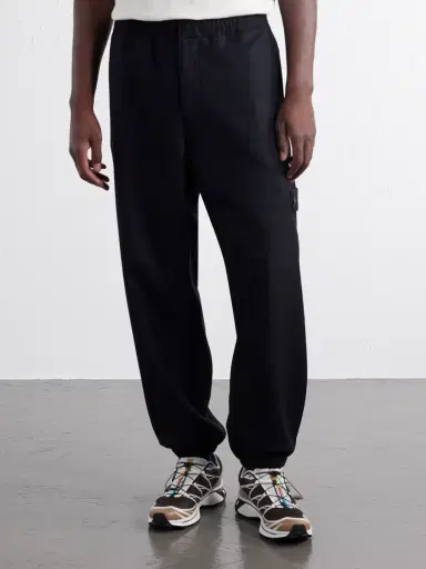 Stone Island STONE ISLAND GHOST Tapered Wool and Nylon-Blend Flannel Drawstring Trousers - Men | Thumbnail 3 Stone Island STONE ISLAND GHOST Tapered Wool and Nylon-Blend Flannel Drawstring Trousers - Men | Thumbnail 3