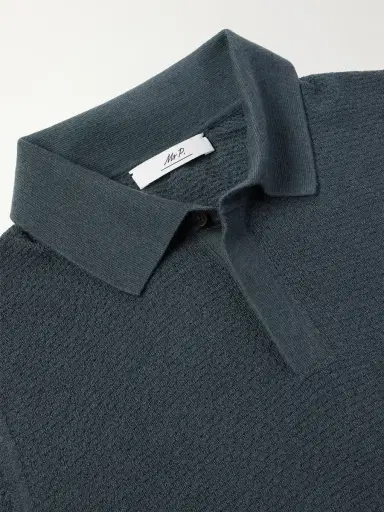 MR P. Cashmere and Silk-Blend Polo Sweater - Men | Thumbnail 6 MR P. Cashmere and Silk-Blend Polo Sweater - Men | Thumbnail 6