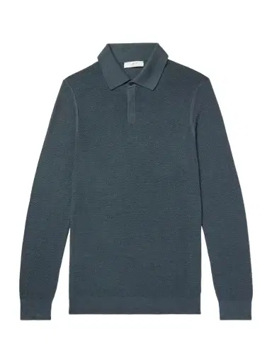 MR P. Cashmere and Silk-Blend Polo Sweater - Men | Thumbnail 1 MR P. Cashmere and Silk-Blend Polo Sweater - Men | Thumbnail 1