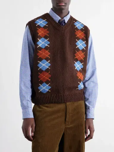 Visvim Diamante Wool and Cashmere-Blend Vest - Men | Thumbnail 3 Visvim Diamante Wool and Cashmere-Blend Vest - Men | Thumbnail 3