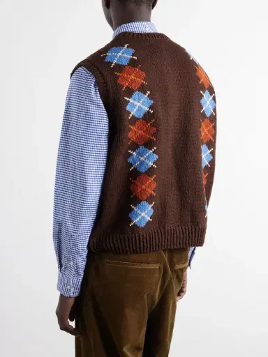 Visvim Diamante Wool and Cashmere-Blend Vest - Men | Thumbnail 4 Visvim Diamante Wool and Cashmere-Blend Vest - Men | Thumbnail 4