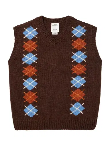 Visvim Diamante Wool and Cashmere-Blend Vest - Men | Thumbnail 1 Visvim Diamante Wool and Cashmere-Blend Vest - Men | Thumbnail 1