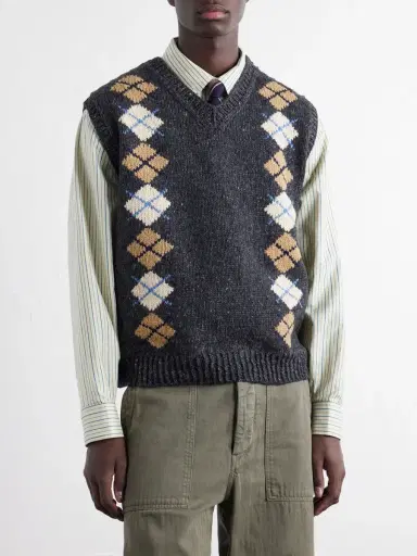 Visvim Diamante Wool and Cashmere-Blend Vest - Men | Thumbnail 3 Visvim Diamante Wool and Cashmere-Blend Vest - Men | Thumbnail 3