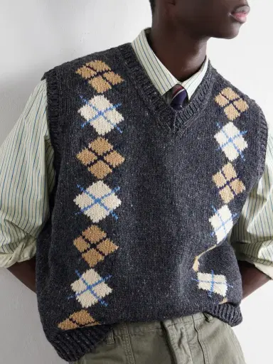 Visvim Diamante Wool and Cashmere-Blend Vest - Men | Thumbnail 5 Visvim Diamante Wool and Cashmere-Blend Vest - Men | Thumbnail 5