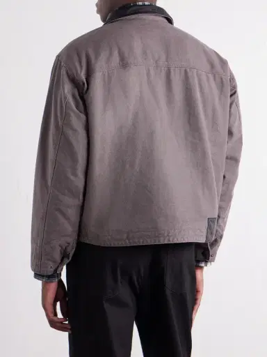 FrizmWORKS Distressed Leather-Trimmed Cotton-Canvas Jacket - Men | Thumbnail 4 FrizmWORKS Distressed Leather-Trimmed Cotton-Canvas Jacket - Men | Thumbnail 4