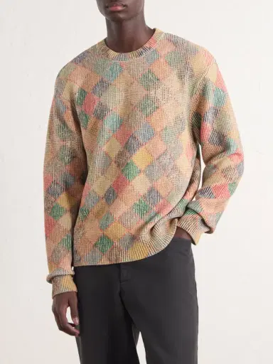 Aimé Leon Dore Checked Cotton Sweater - Men | Thumbnail 3 Aimé Leon Dore Checked Cotton Sweater - Men | Thumbnail 3