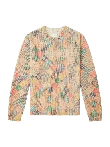 Aimé Leon Dore Checked Cotton Sweater - Men | Thumbnail 1 Aimé Leon Dore Checked Cotton Sweater - Men | Thumbnail 1