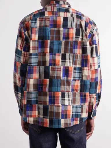 FrizmWORKS Patchwork Checked Cotton Shirt - Men | Thumbnail 4 FrizmWORKS Patchwork Checked Cotton Shirt - Men | Thumbnail 4