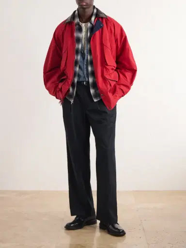 Aimé Leon Dore Leather-Trimmed Cotton-Blend Jacket - Men | Thumbnail 2 Aimé Leon Dore Leather-Trimmed Cotton-Blend Jacket - Men | Thumbnail 2