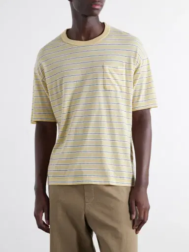 Visvim Jumbo Border Striped Wool and Cotton-Blend T-Shirt - Men | Thumbnail 3 Visvim Jumbo Border Striped Wool and Cotton-Blend T-Shirt - Men | Thumbnail 3