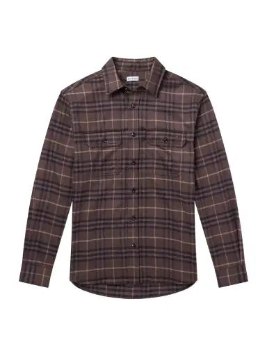 Burberry Checked Wool-Twill Flannel Shirt - Men | Thumbnail 1 Burberry Checked Wool-Twill Flannel Shirt - Men | Thumbnail 1