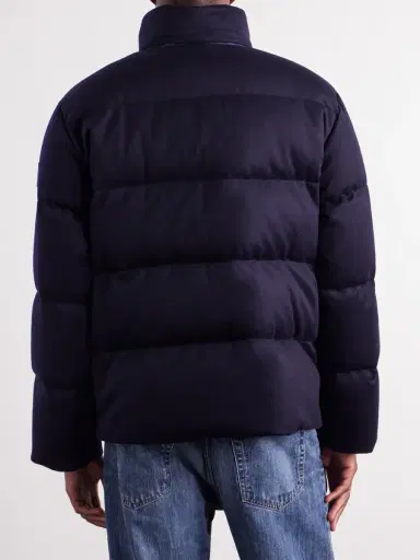 Burberry Logo-Appliqué Quilted Cashmere Down Jacket - Men | Thumbnail 4 Burberry Logo-Appliqué Quilted Cashmere Down Jacket - Men | Thumbnail 4