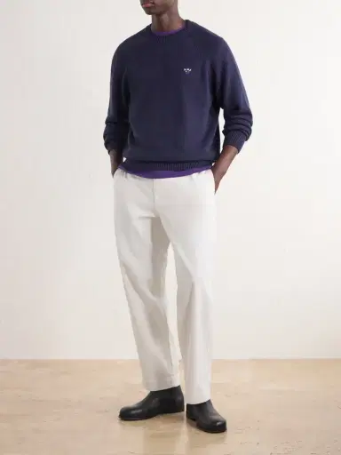Aimé Leon Dore Logo-Embroidered Cotton Sweater - Men | Thumbnail 2 Aimé Leon Dore Logo-Embroidered Cotton Sweater - Men | Thumbnail 2