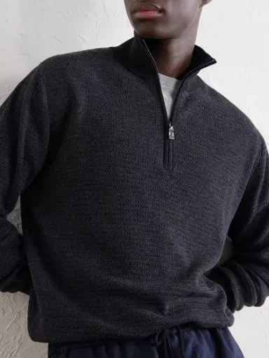 Frescobol Carioca Heitor Merino Wool Half-Zip Sweater - Men | Thumbnail 5 Frescobol Carioca Heitor Merino Wool Half-Zip Sweater - Men | Thumbnail 5