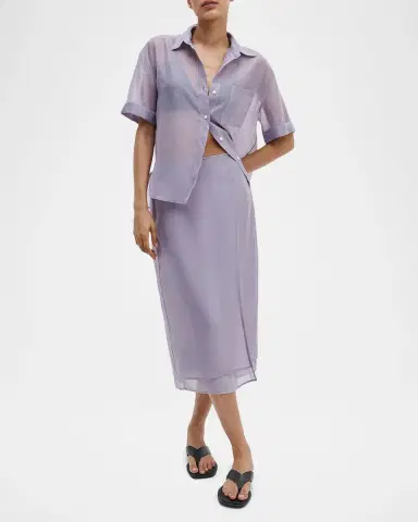 rag & bone Connie Short-Sleeve Organza Top | Thumbnail 2 rag & bone Connie Short-Sleeve Organza Top | Thumbnail 2